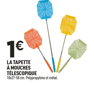 Offre: La tapette à mouches télescopique