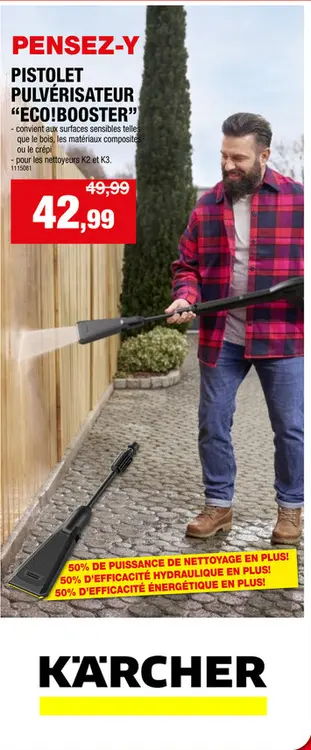Offre: Kà¤rcher eco!Booster 120 pistolet pulvérisateur pour K2/K3 nettoyeur haute pression