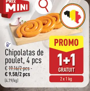 Offre: Chipolatas de poulet