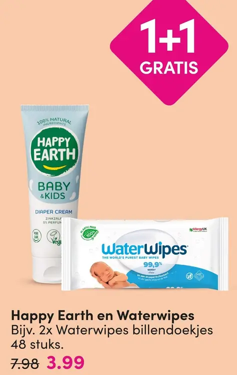Aanbieding: Happy Earth en Waterwipes