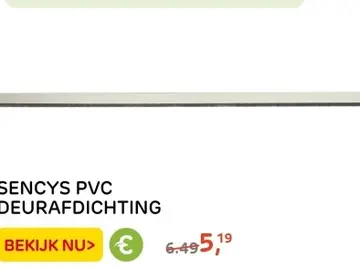 Aanbieding: SENCYS PVC DEURAFDICHTING