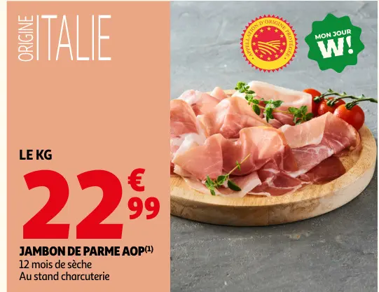 Offre: Jambon de parme aop