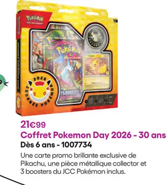 Offre: Coffret Pokemon Day 2026 - 30 ans