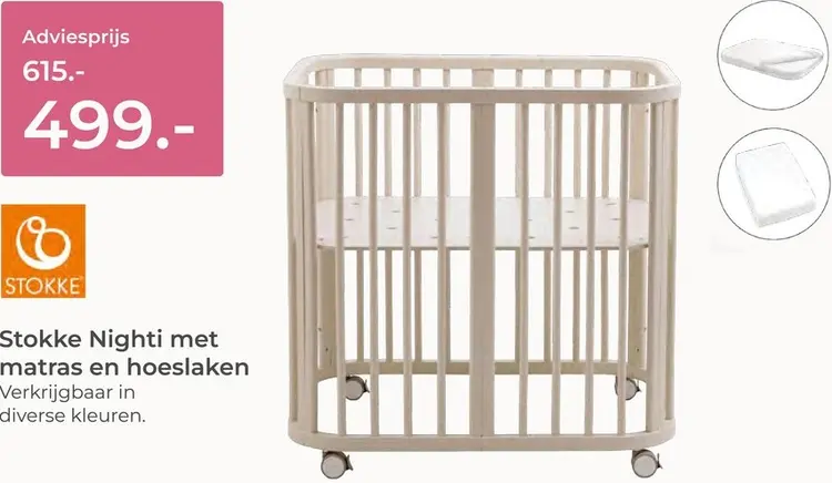 Aanbieding: Nighti met matras en hoeslaken