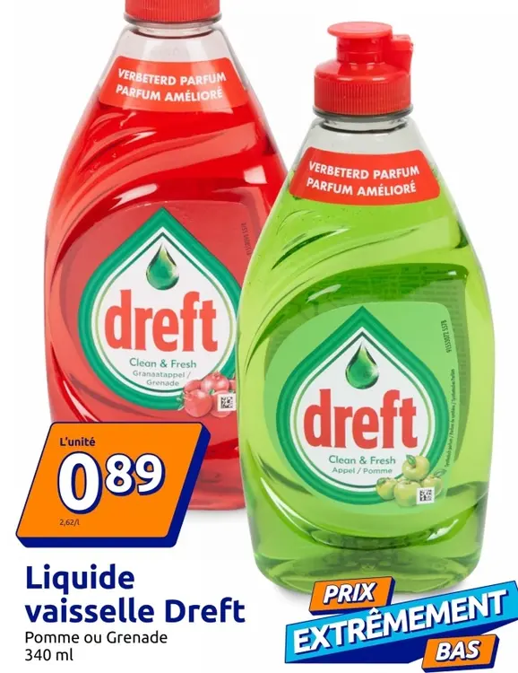 Offre: Liquide vaisselle Dreft