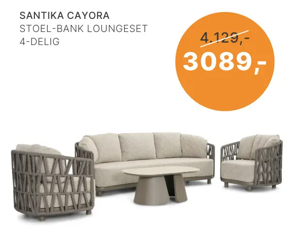 Aanbieding: Santika cayora stoel-bank loungeset