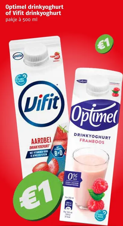 Aanbieding: Drinkyoghurt of Vifit drinkyoghurt