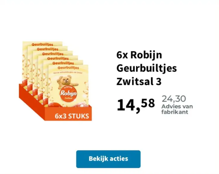 Promotie: Robijn Geurbuiltjes Zwitsal
