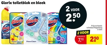 Aanbieding: Glorix toiletblok en bleek