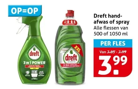 Aanbieding: Dreft hand-afwas of spray
