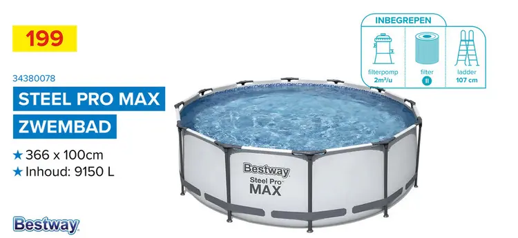 Promotie: Steel Pro Max Pool 366x100 cm