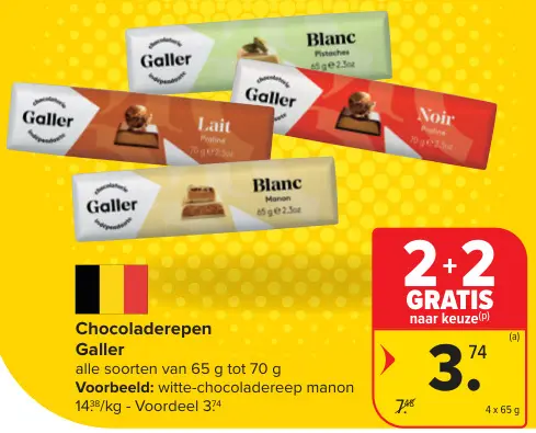 Promotie: Chocoladerepen Galler