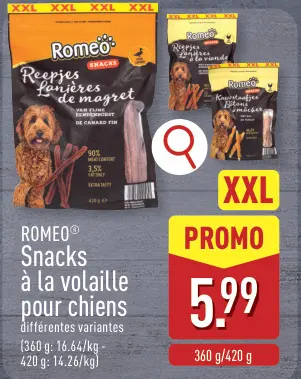Offre: Snacks à la volaille pour chiens