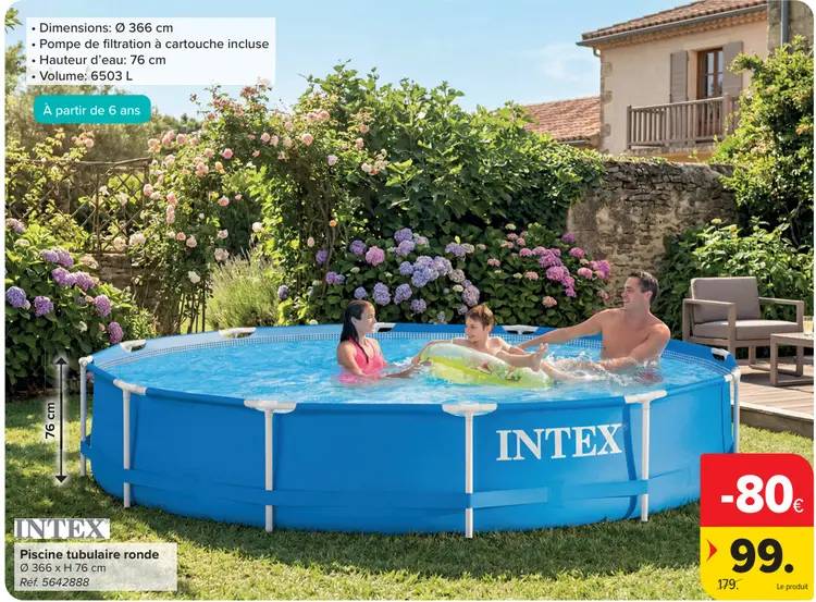 Offre: Piscine tubulaire ronde