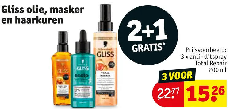 Promotie: Gliss olie, masker en haarkuren