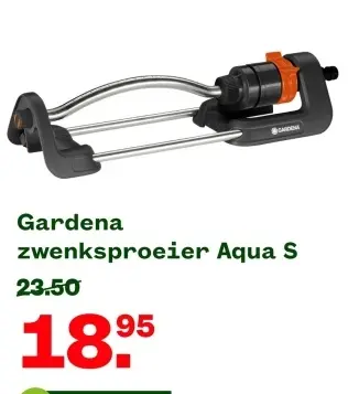 Aanbieding: Gardena zwenksproeier Aqua S