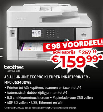 Aanbieding: A3 ALL-IN-ONE ECOPRO KLEUREN INKJETPRINTER - 