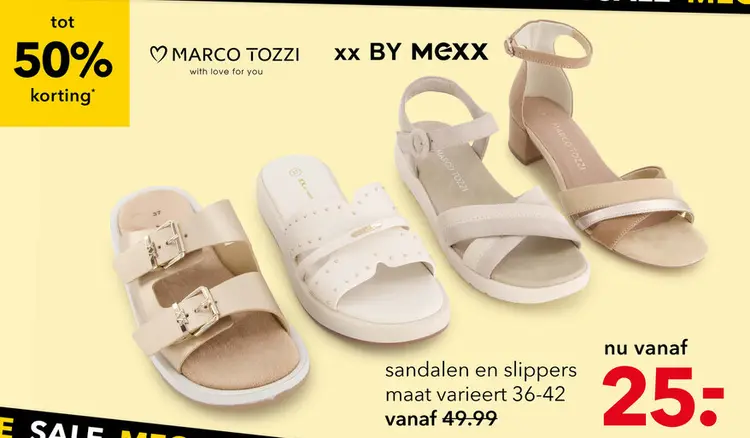 Aanbieding: sandalen en slippers