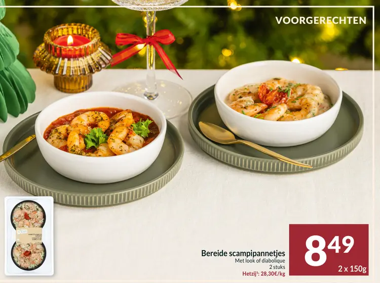 Promotie: Bereide scampipannetjes