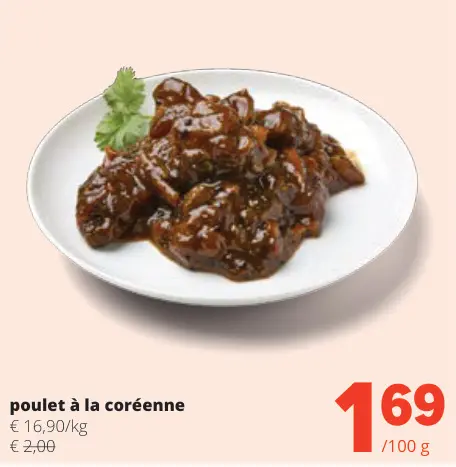 Offre: poulet à la coréenne