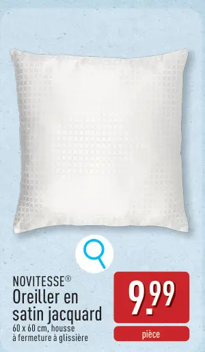 Offre: Oreiller en satin jacquard