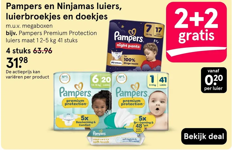 Aanbieding: Luiers, luierbroekjes en doekjes