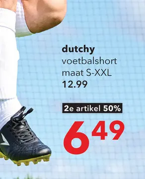 Aanbieding: Dutchy heren voetbalshort zwart beige