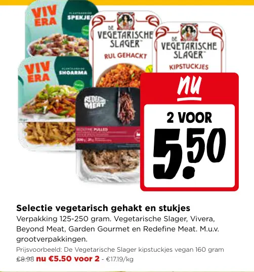 Promotie: Selectie vegetarisch gehakt en stukjes