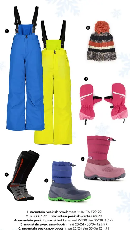 Aanbieding: Mountain Peak kinder skibroek bretels 8000 mm waterkolom