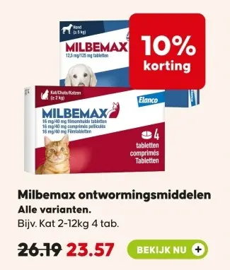 Aanbieding: Milbemax ontwormingsmiddelen