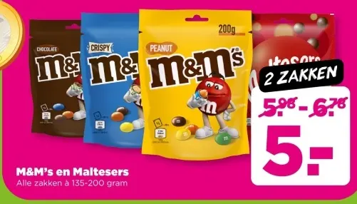 Aanbieding: M&M's en Maltesers
