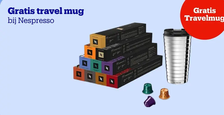 Promotie: Gratis travel mug bij Nespresso