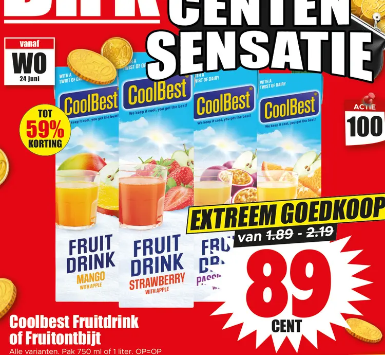 Aanbieding: Fruitdrink of Fruitontbijt