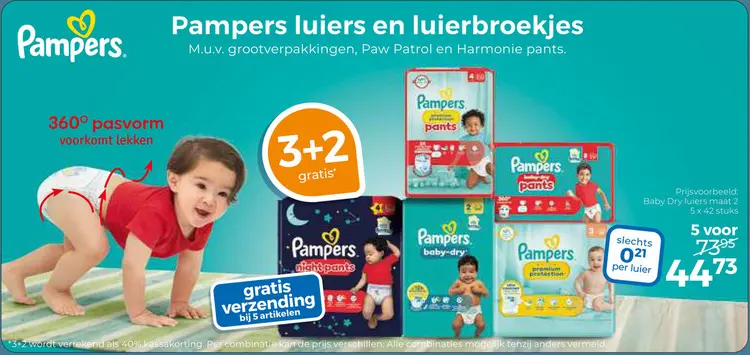 Aanbieding: Pampers luiers en luierbroekjes