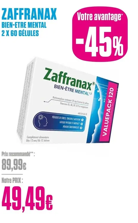 Offre: Zaffranax Bien-Être Mental