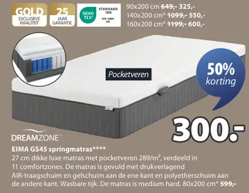Aanbieding: EIMA GS45 springmatras