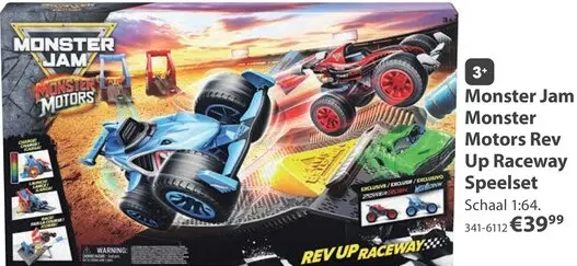 Aanbieding: Monster Jam Monster Motors Rev Up Raceway Speelset