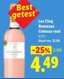 Aanbieding: Les Cinq Rameaux Coteaux rosé