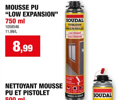 Offre: PU gun low expansion 750ml