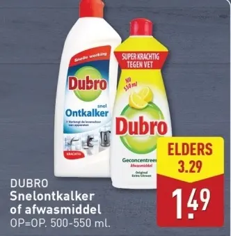 Aanbieding: Snelontkalker of afwasmiddel