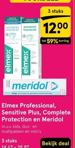 Aanbieding: Elmex Professional, Sensitive Plus, Complete