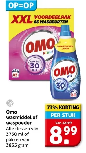 Aanbieding: Omo wasmiddel of waspoeder
