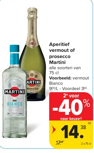 Promotie: Aperitief vermout of prosecco