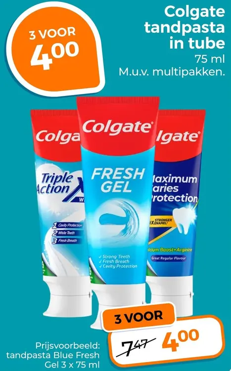 Aanbieding: Tandpasta in tube
