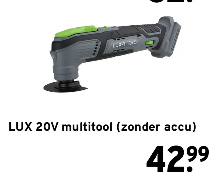 Aanbieding: LUX 20V multitool