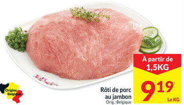 Offre: Rôti de porc au jambon