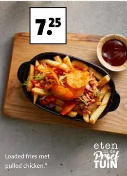 Aanbieding: Loaded fries met pulled chicken