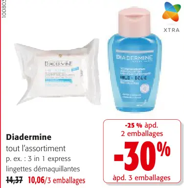 Offre: Diadermine tout l'assortiment