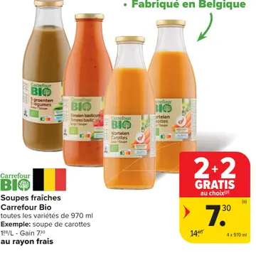 Offre: Soupes fraîches Carrefour Bio