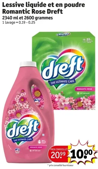 Offre: Lessive liquide et en poudre Romantic Rose
